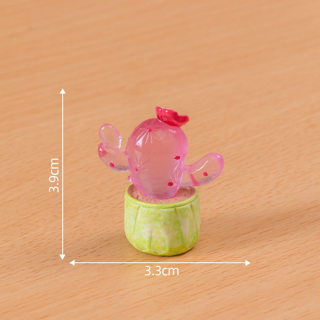 Fluorescent Simulation Cactus Gardening Baby House Decoration Accessories Desktop Mini Ornament