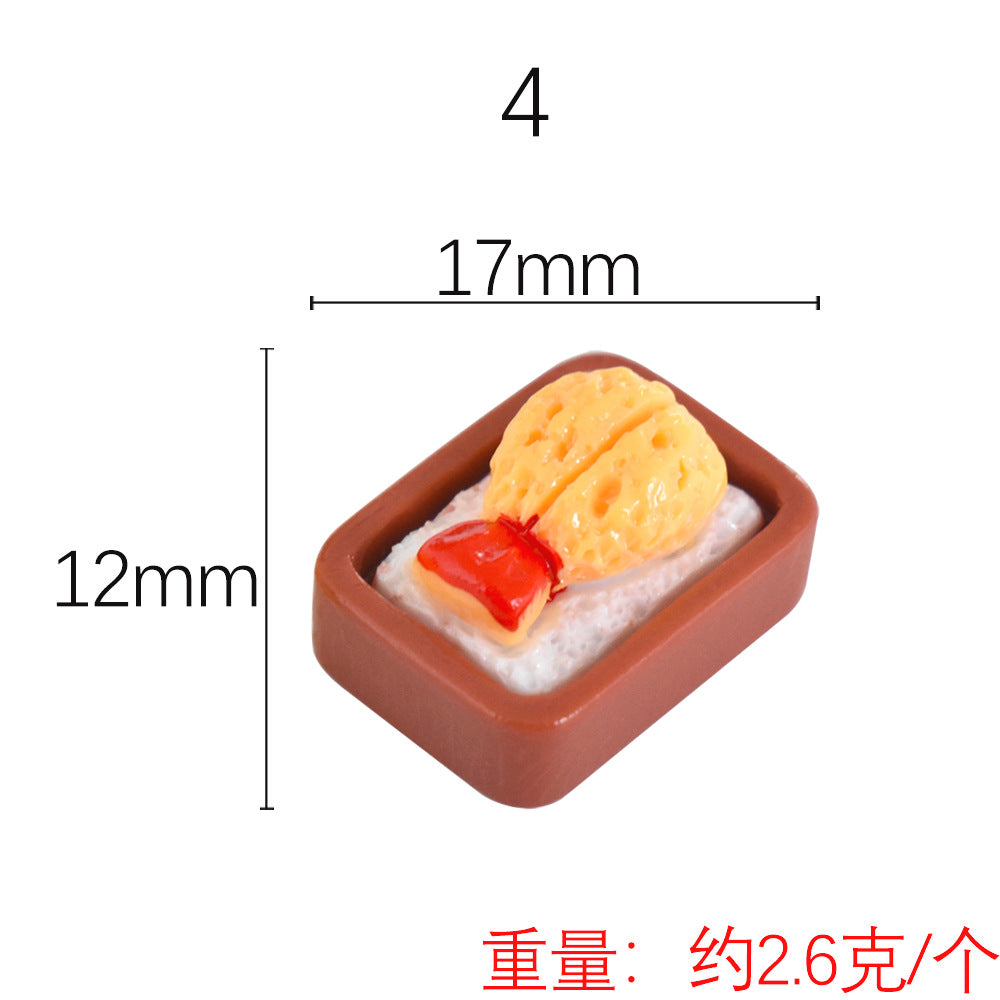 Simulation Miniature Food Game Sushi Series DIY Resin Accessories Refrigerator Sticker Handmade Material