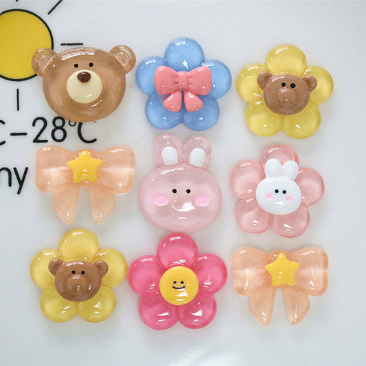 10 PCS Cartoon Resin Charms for DIY Crafts