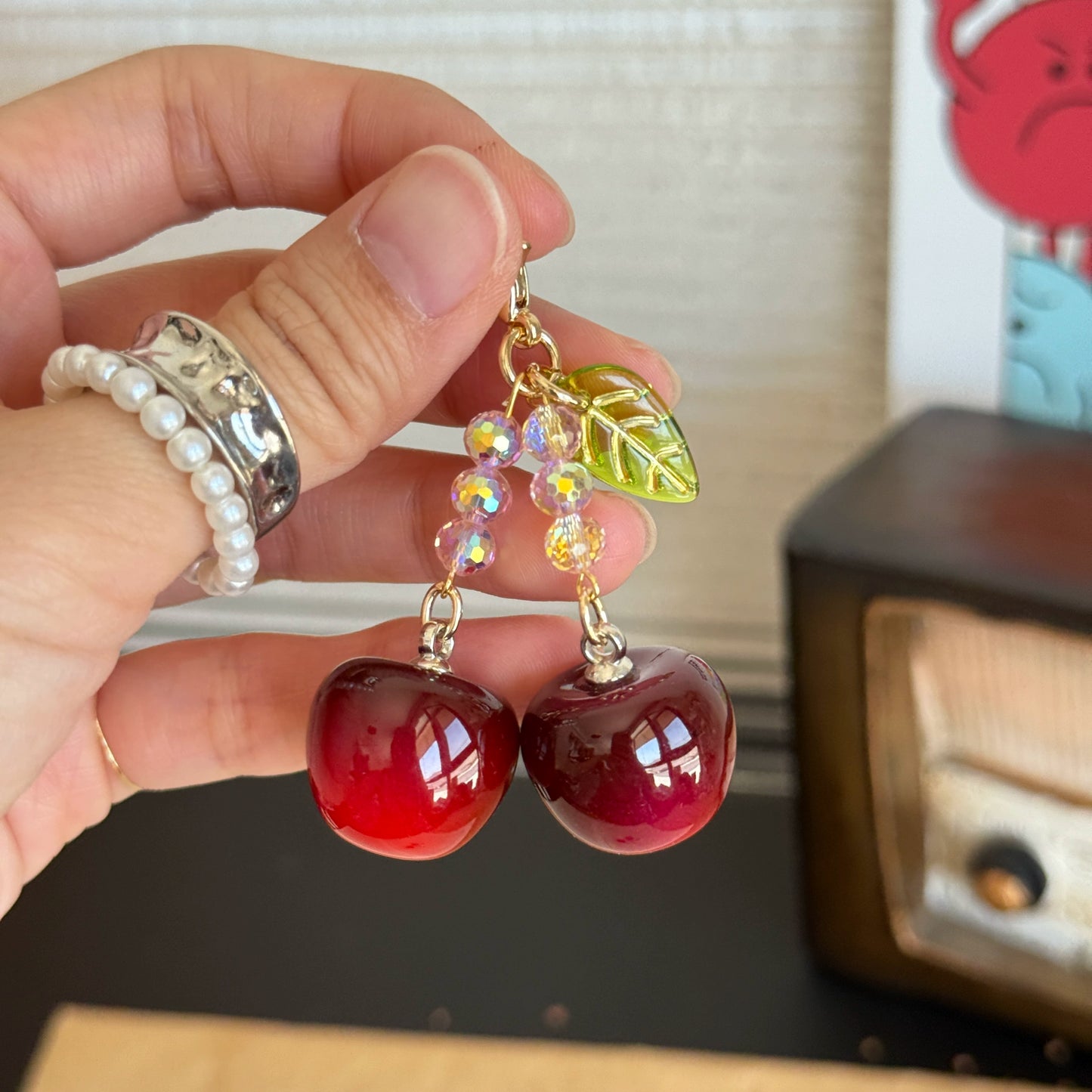 Sweet Cherry Bag Pendant Mobile Phone Chain