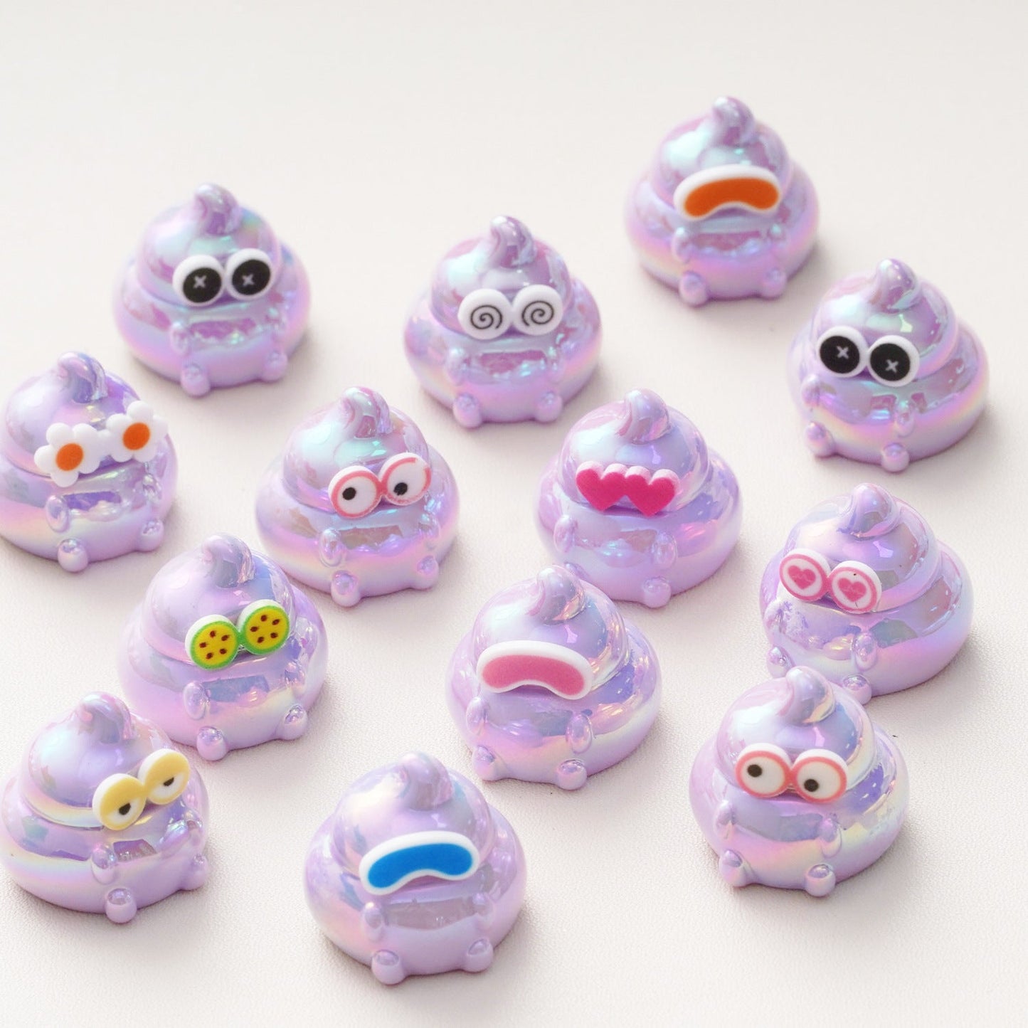 10 PCS Cartoon Resin Charms for DIY Crafts