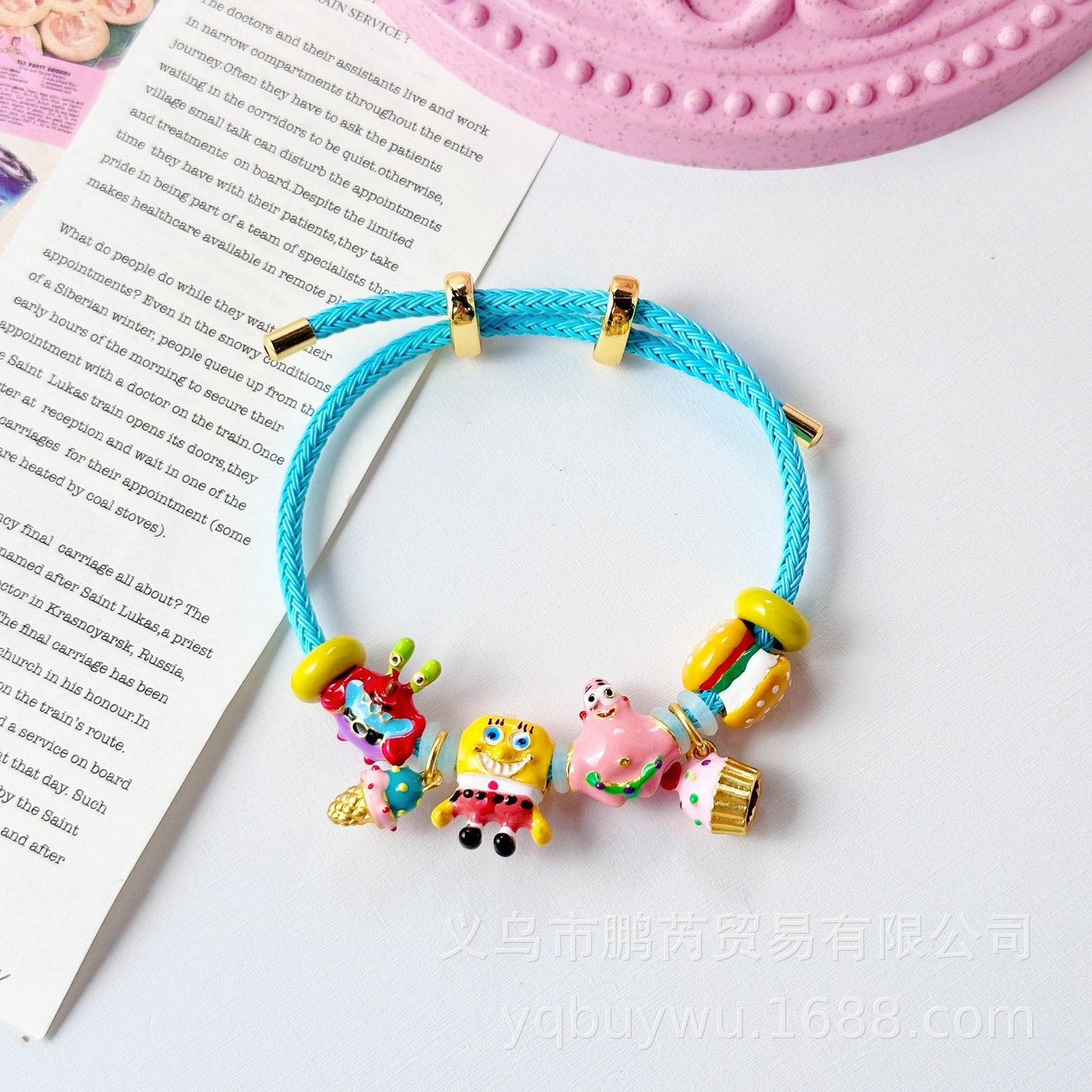 Beads Dopamine Oil Drop Hand-painted Alloy Bracelet