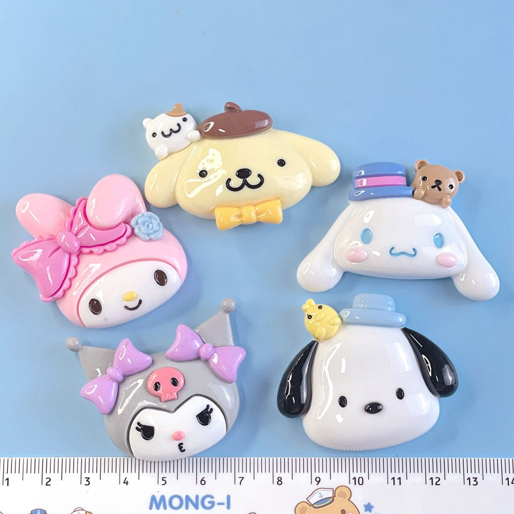 10 PCS Large Cartoon Resin Charms