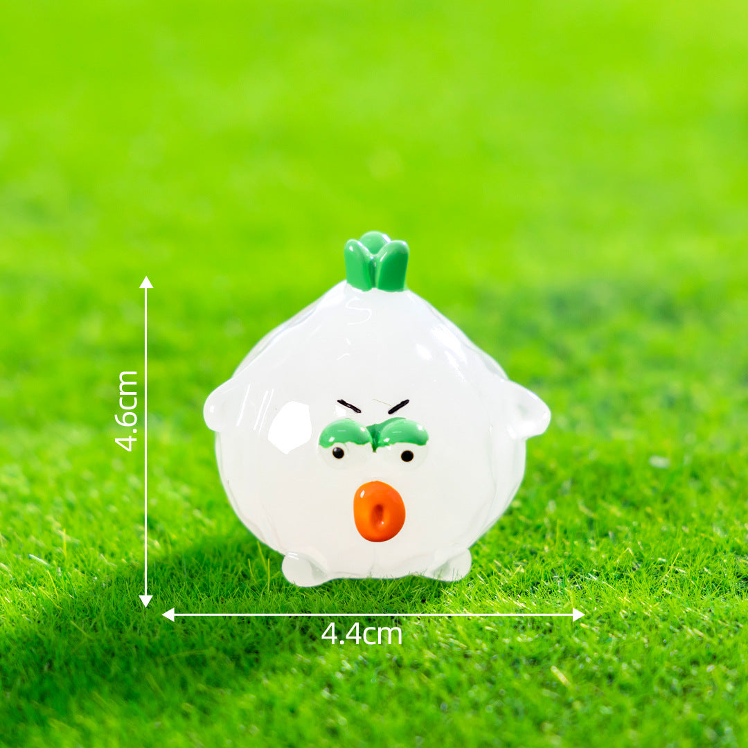 10/pcs Big Mouth Vegetable Cartoon Nail Keychain Pendant DIY Resin