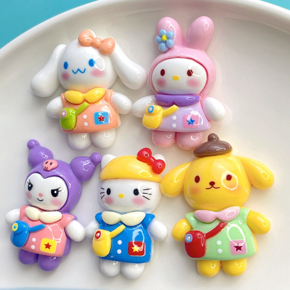 10 PCS Large Cartoon Resin Charms