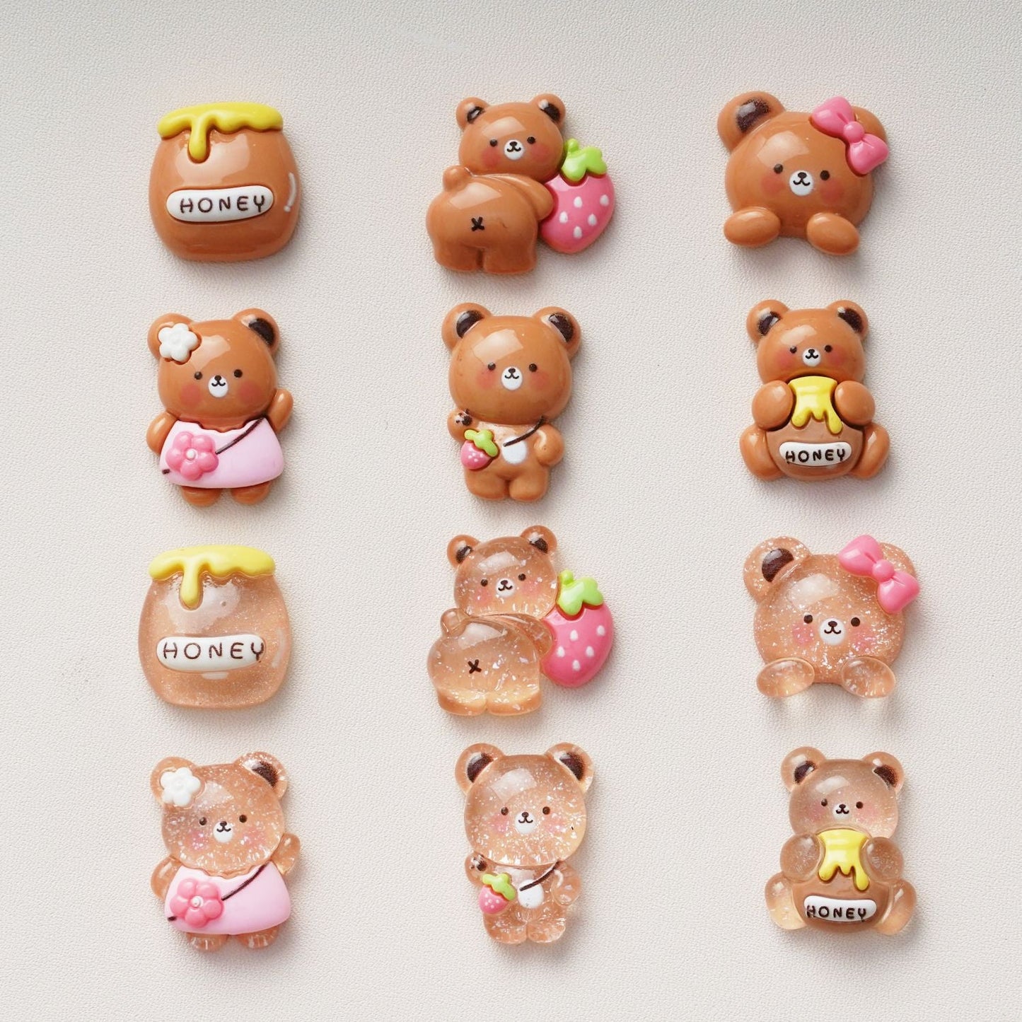 10 PCS Cartoon Resin Charms for DIY Crafts