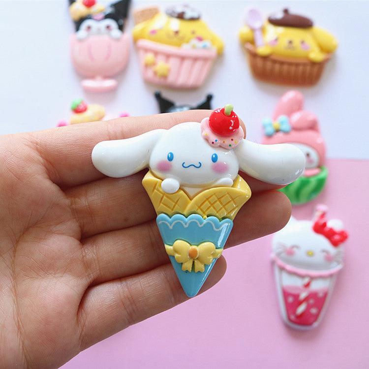 10 PCS Large Cartoon Resin Charms