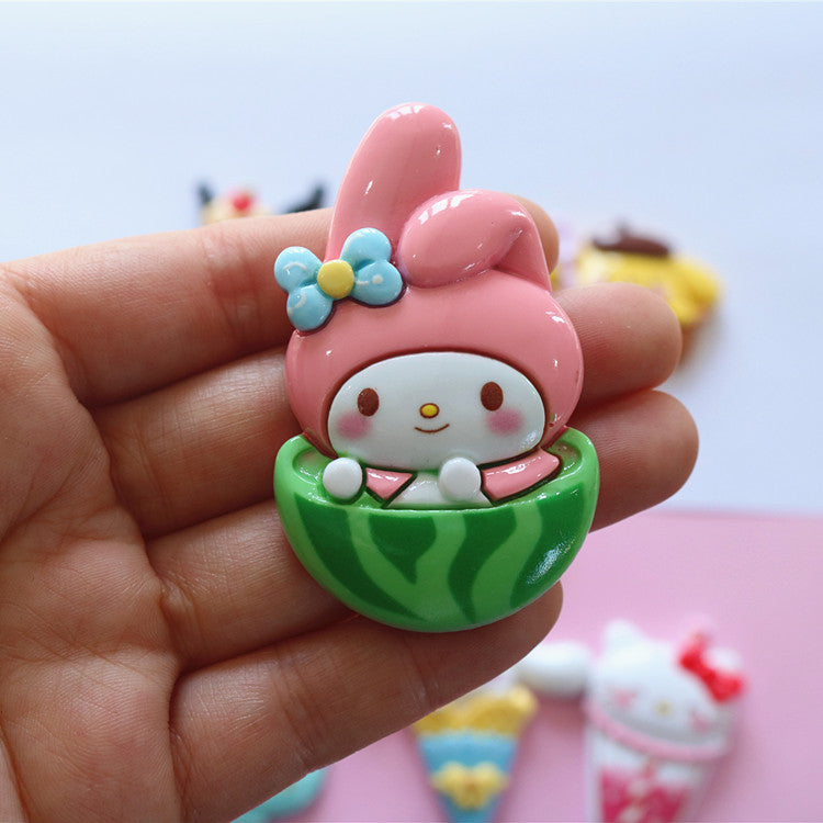 10 PCS Large Cartoon Resin Charms