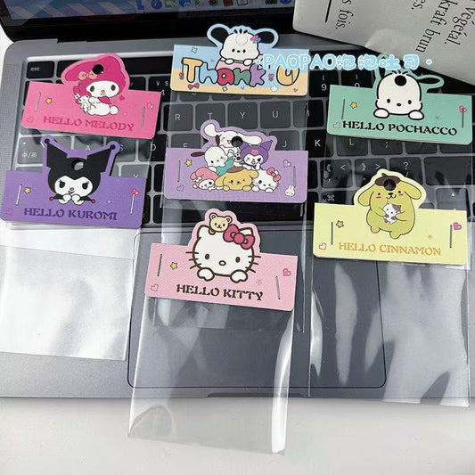Cartoon 8x10 Flat Pocket Cute Sanrio Card Head Half Fold Ornament Paper Card