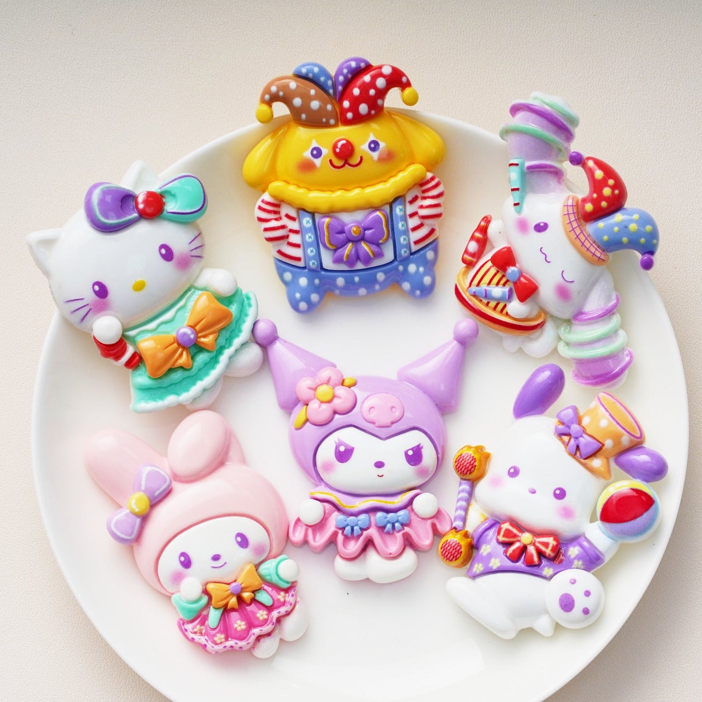 10 PCS Large Cartoon Resin Charms