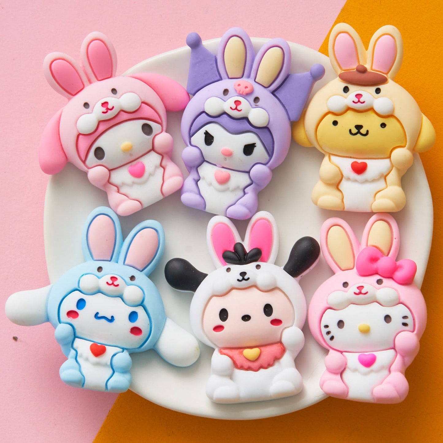 10 PCS Large Cartoon Resin Charms