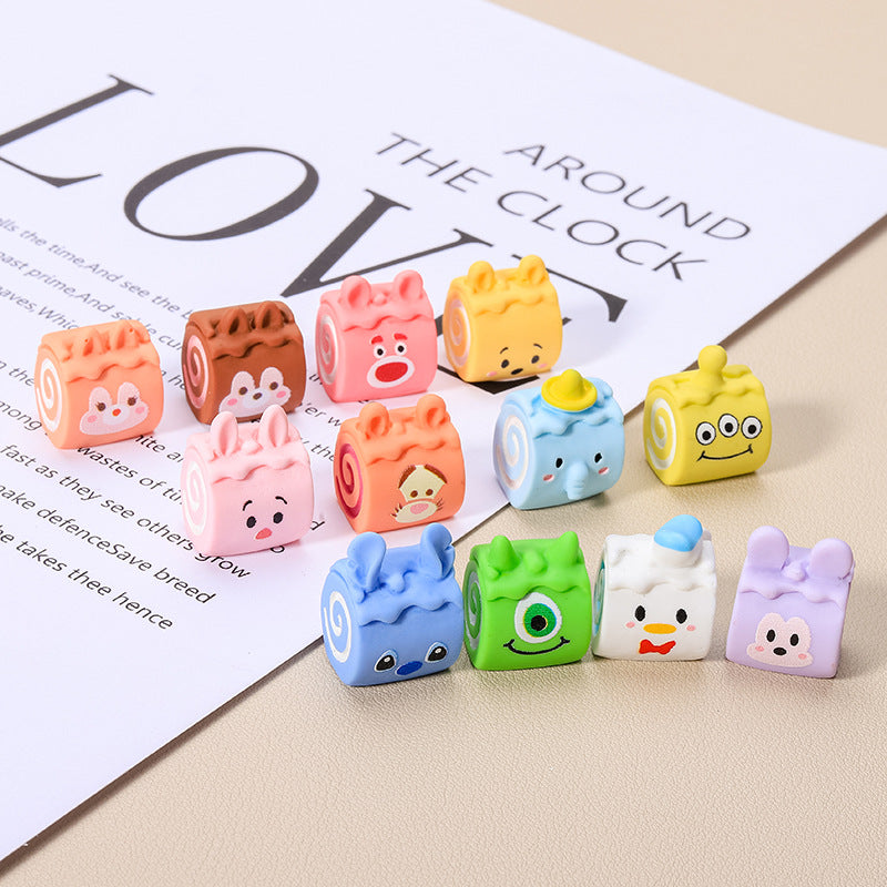 10 PCS Cartoon Resin Charms