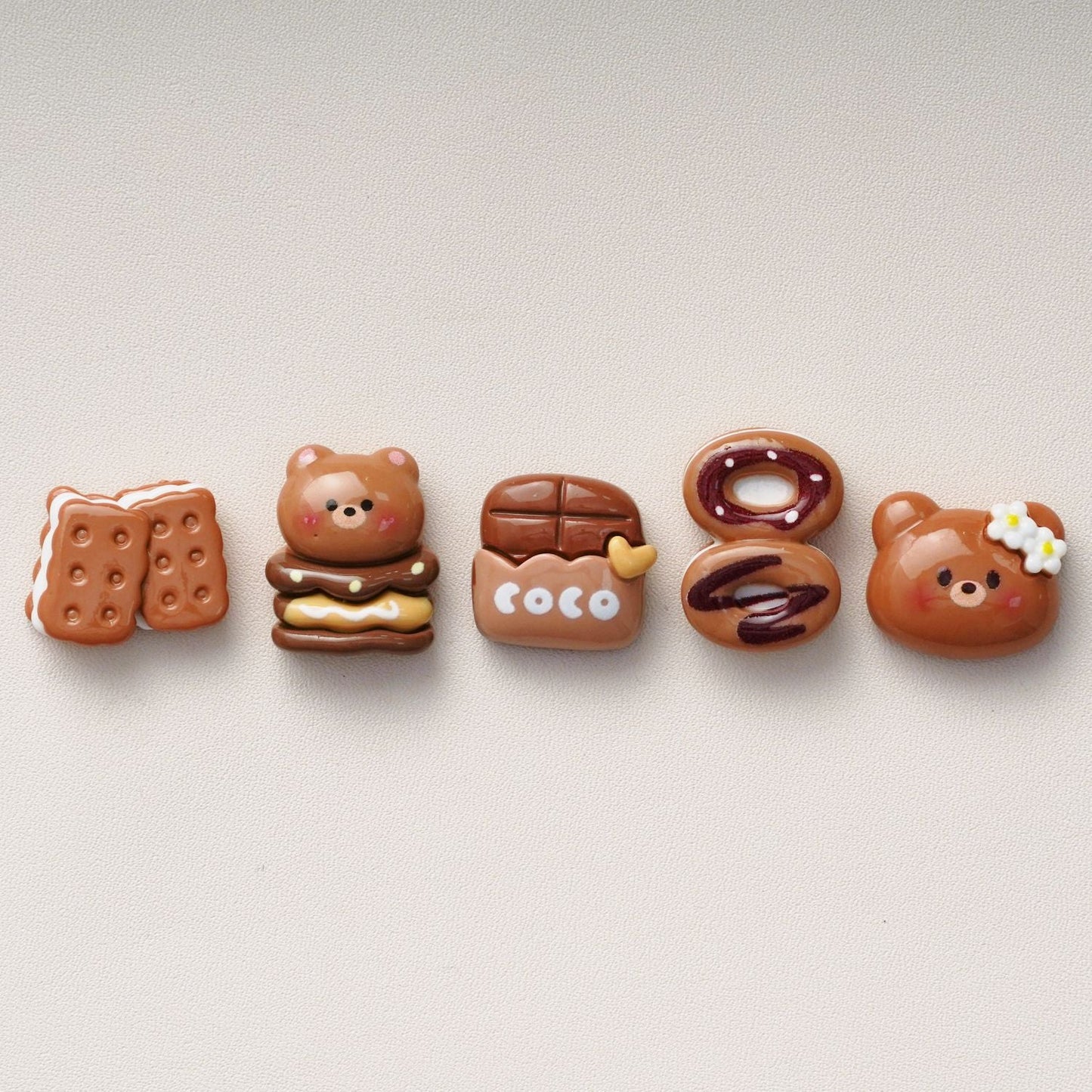 10 PCS Cartoon Resin Charms for DIY Crafts