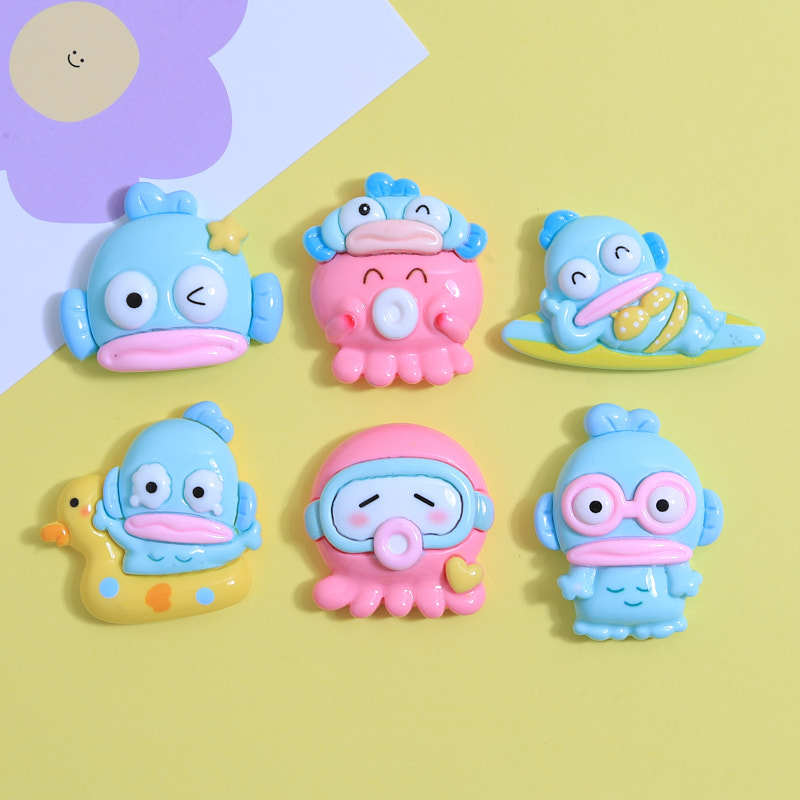 10 PCS Large Cartoon Resin Charms