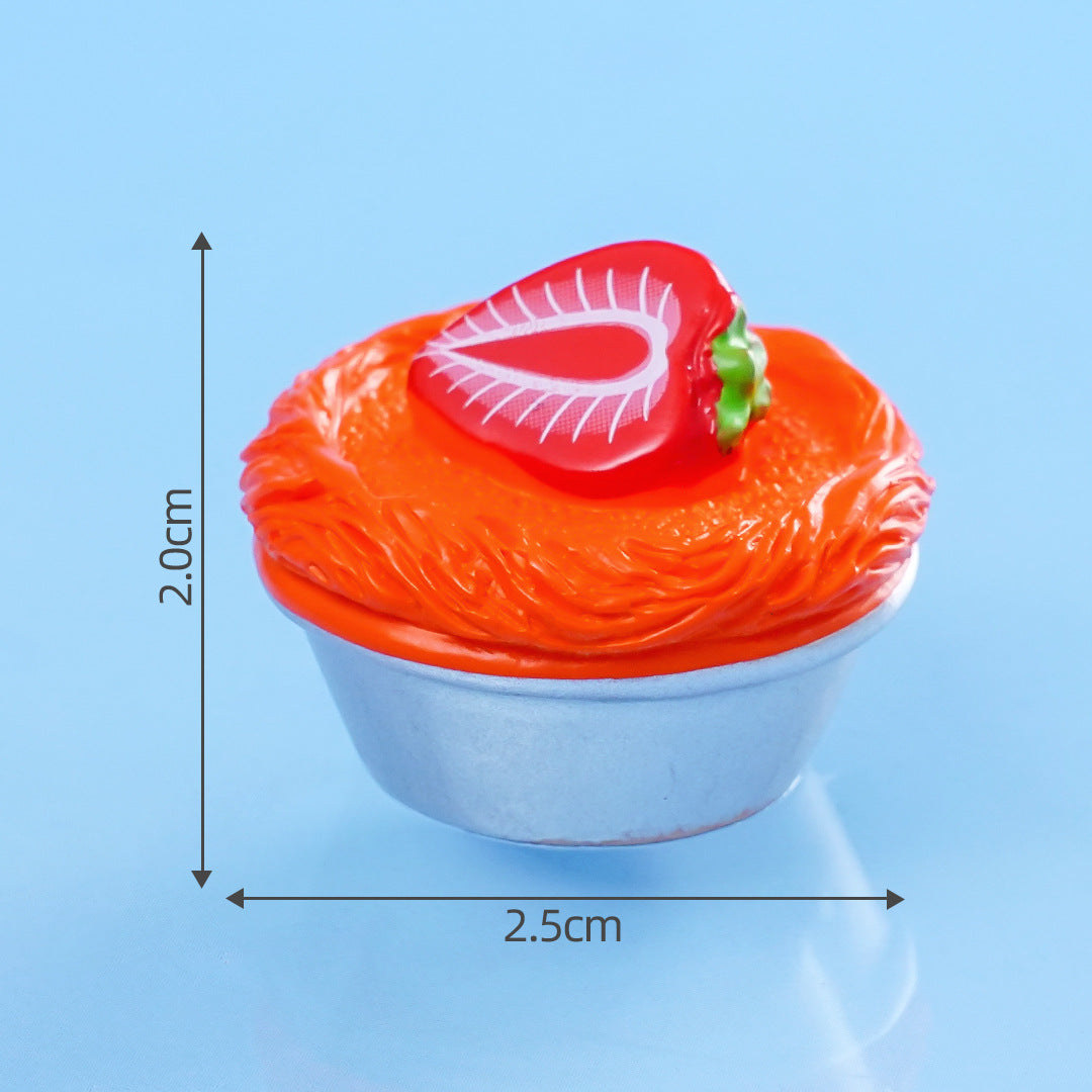 Simulation Fruit Cake Dessert Miniature Food Game DIY Accessories Mini Resin Small Ornament