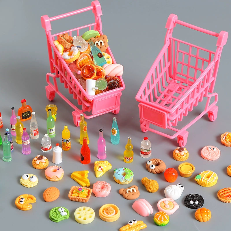 Simulated Food and Play Snacks and Beverages Bottle Wine Bottle Shopping Cart Resin Ornament