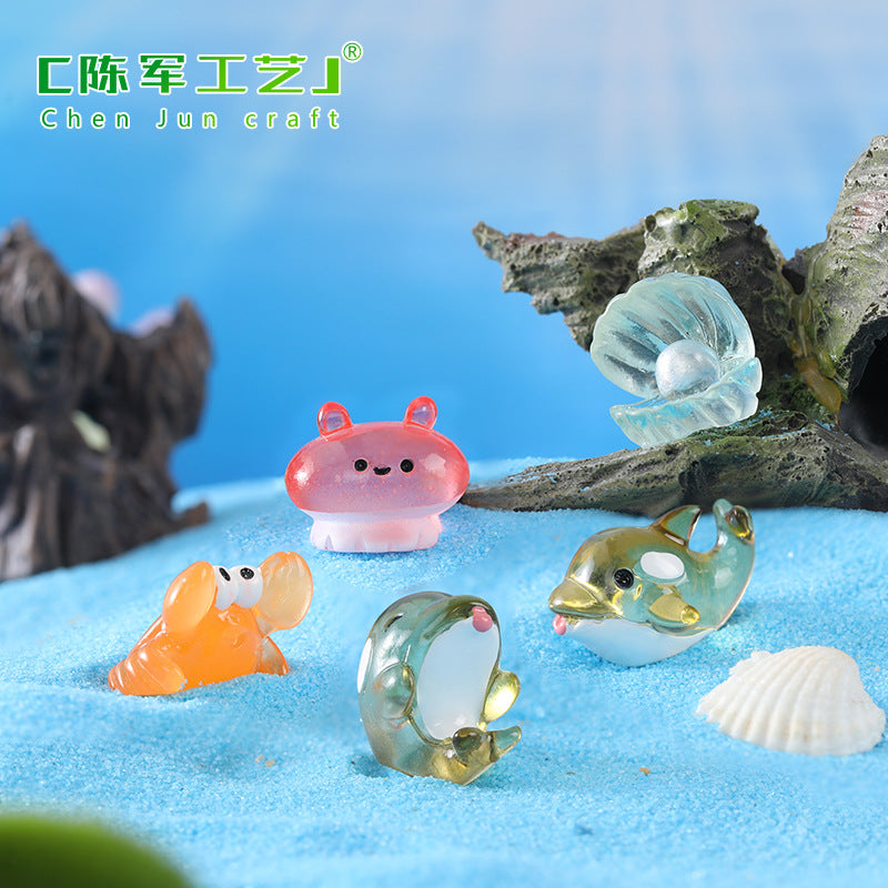 Marine Animals Squid, Killer Whale, Jellyfish Hermit Crab Marine Animals, Resin Accessories