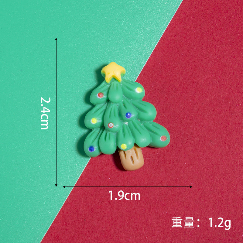 20pcs / Flat Christmas Cartoon DIY Resin Accessories