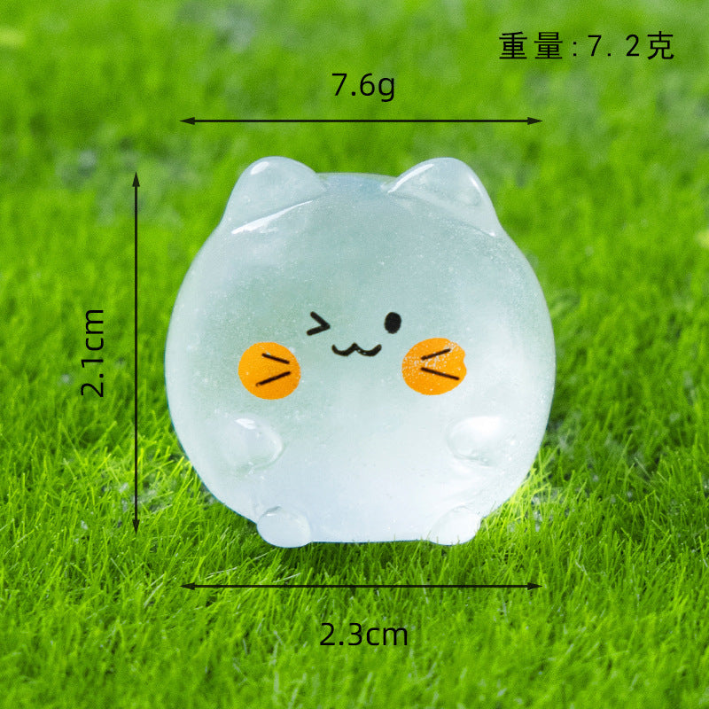 10Pcs Luminous Kitten Ornament