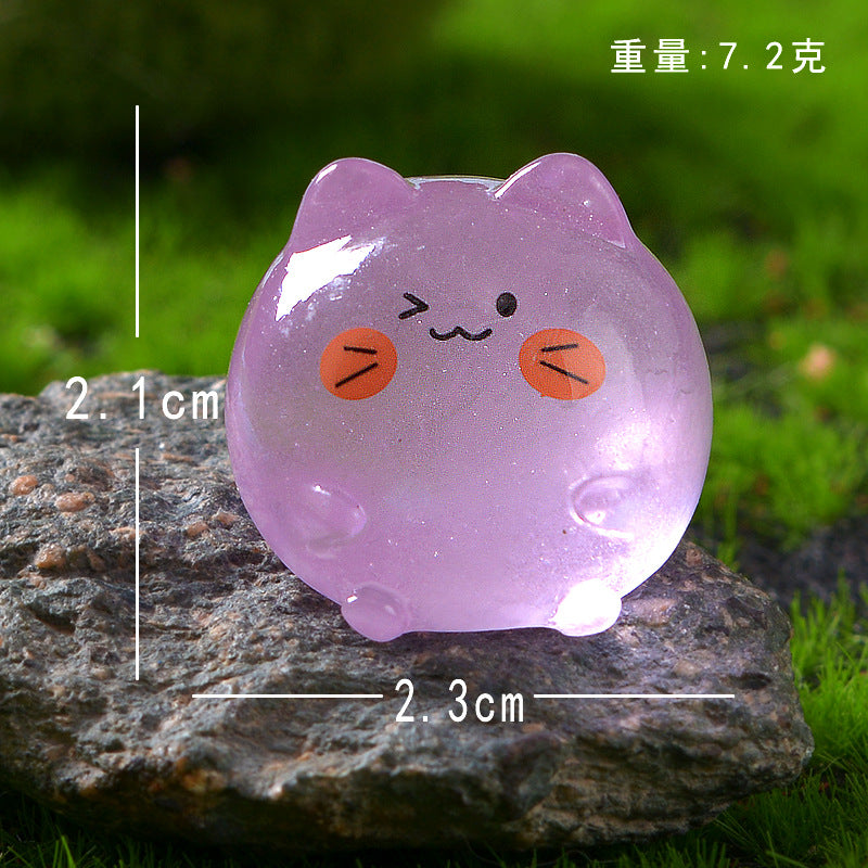 10Pcs Luminous Kitten Ornament