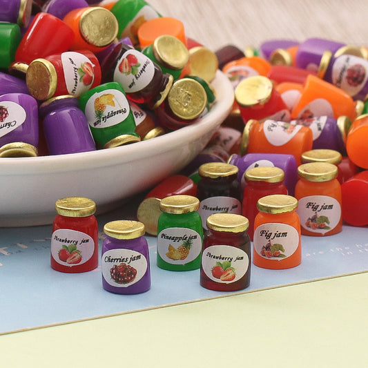 20pcs / Compilations Three-dimensional Jam Food and Play Convenience Store DIY Micro Ornament Keychain