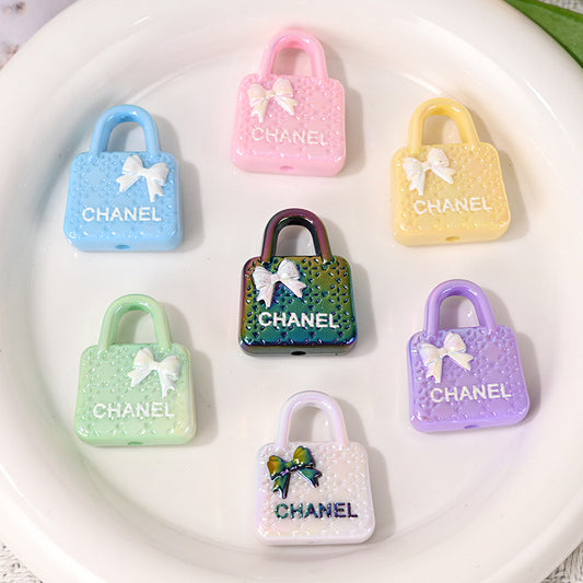 Perforated Bag Double-sided Colored Special-shaped Bead DIY Mobile Phone Chain