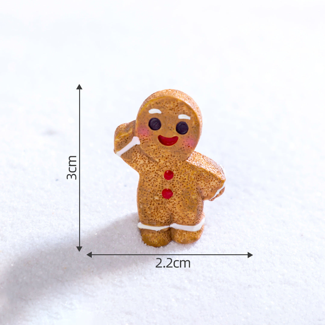 Micro Landscape Christmas Gingerbread Man DIY Ornament Accessories Mini Knickknacks