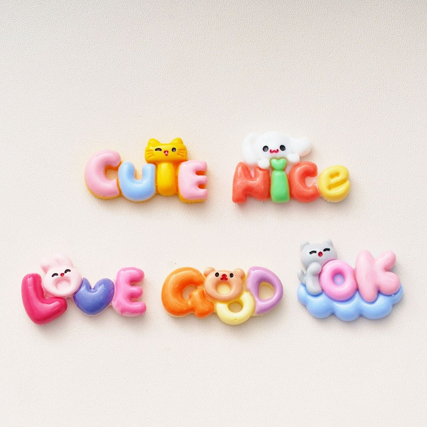 10 PCS Cartoon Resin Charms