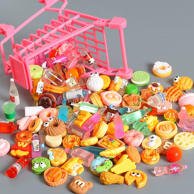 Simulated Food and Play Snacks and Beverages Bottle Wine Bottle Shopping Cart Resin Ornament