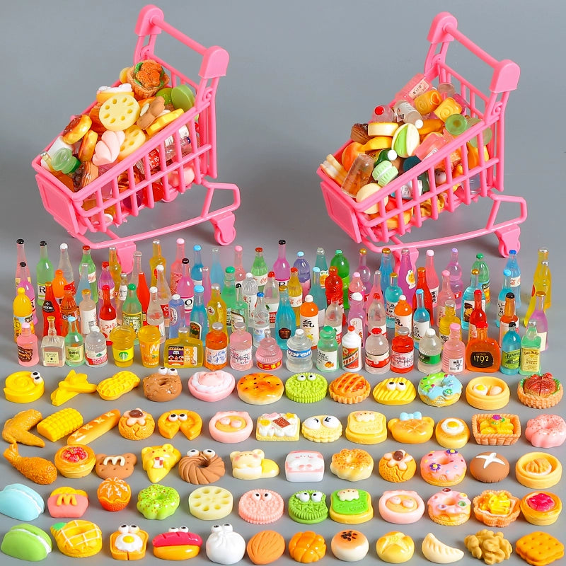 Simulated Food and Play Snacks and Beverages Bottle Wine Bottle Shopping Cart Resin Ornament
