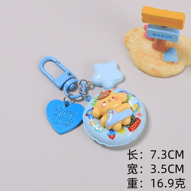 Swimming ring keychain pendant