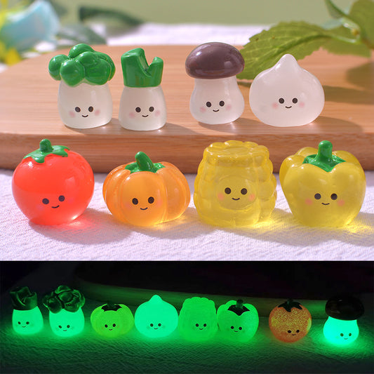 Cute Little Vegetable Doll DIY Small Ornament Luminous