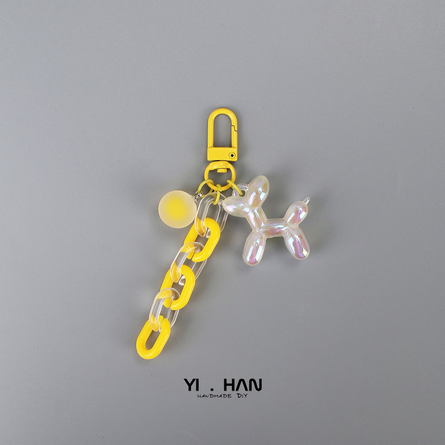 Colorful balloon dog keychain