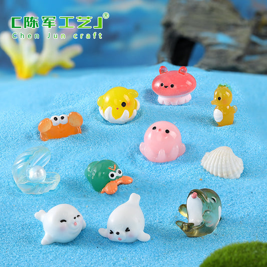 Marine Animals Squid, Killer Whale, Jellyfish Hermit Crab Marine Animals, Resin Accessories