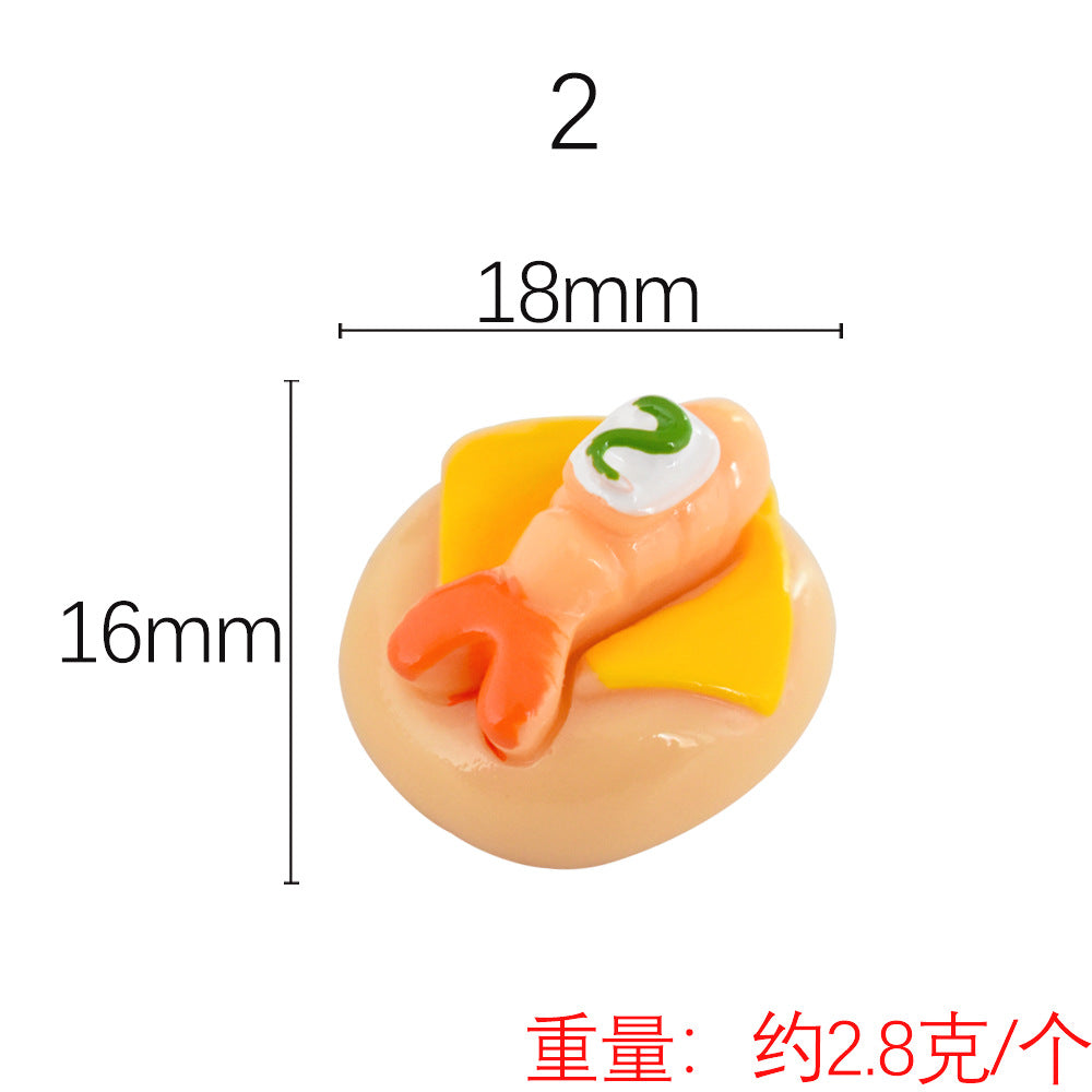 Simulation Miniature Food Game Sushi Series DIY Resin Accessories Refrigerator Sticker Handmade Material