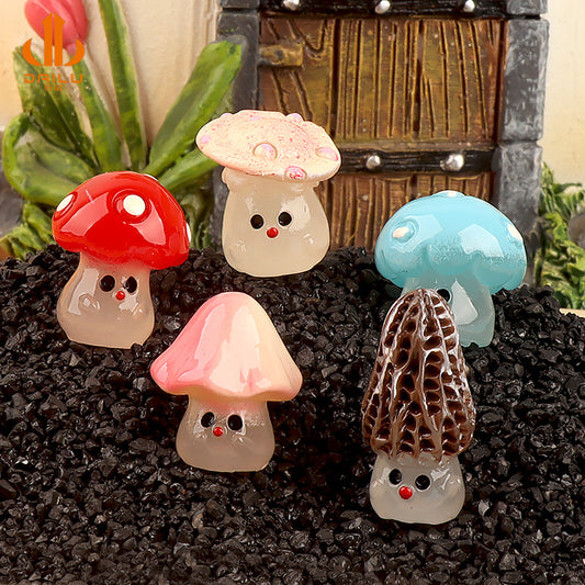 Luminous DIY handmade resin accessories mushrooms