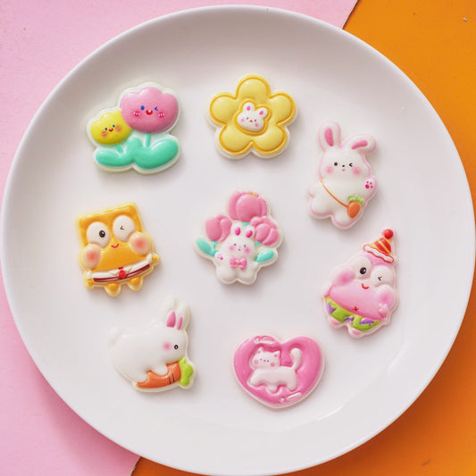 10 PCS Cartoon Resin Charms for DIY Crafts