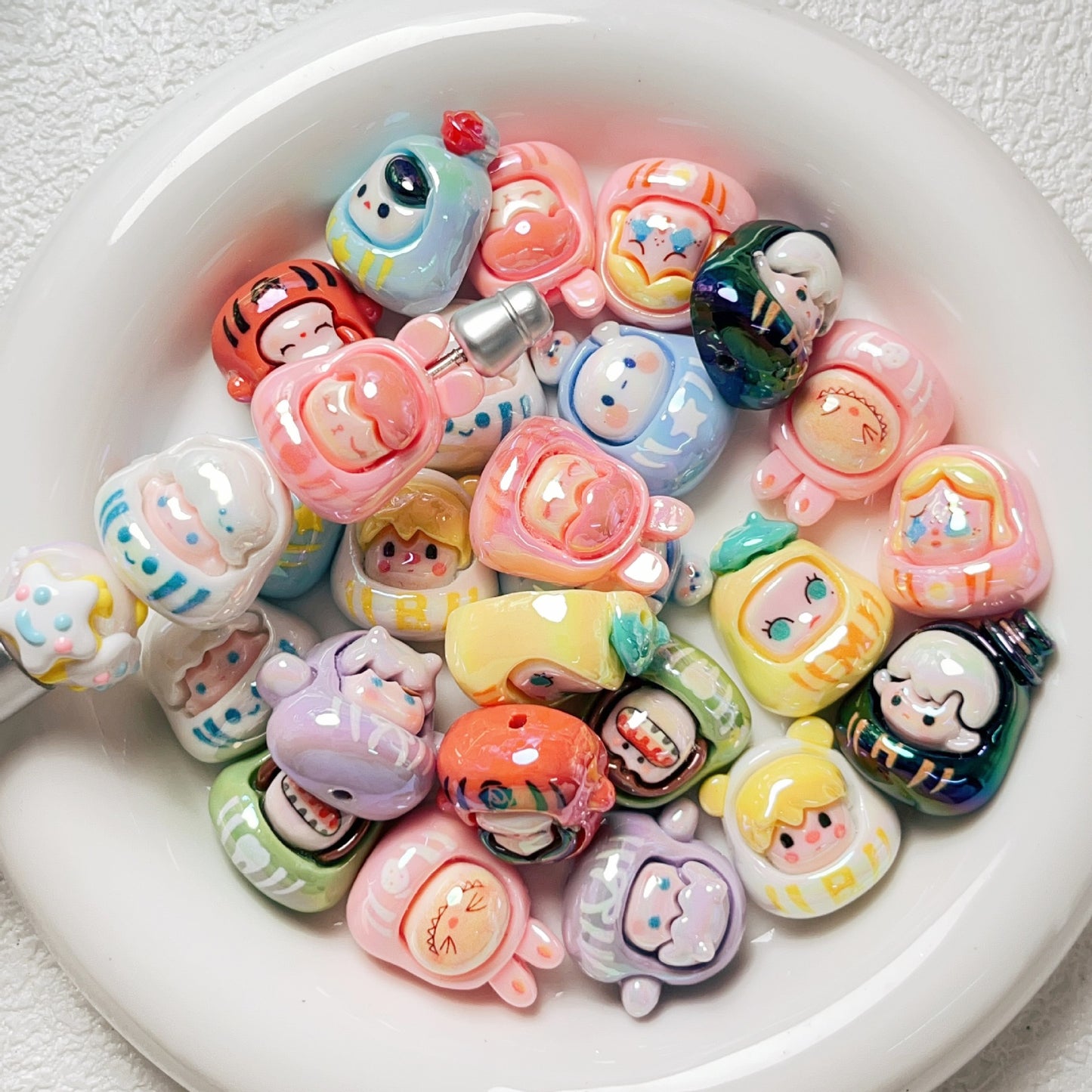 20pcs 3D cartoon cute bead string DIY