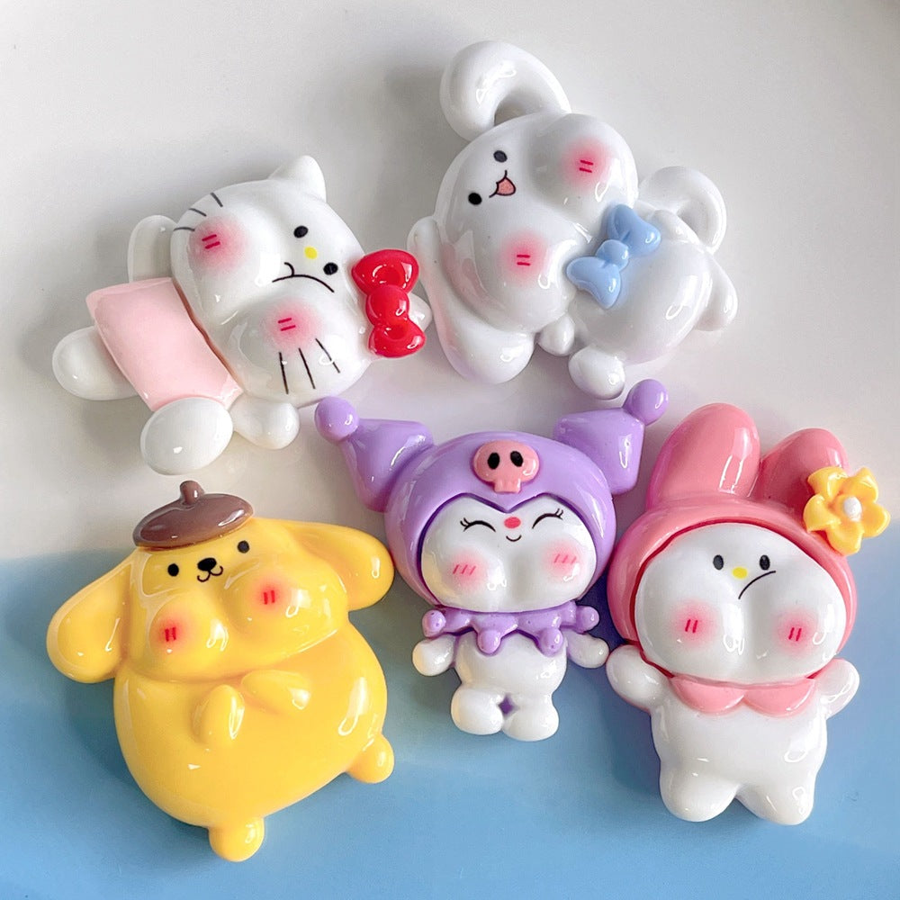 10 PCS Large Cartoon Resin Charms