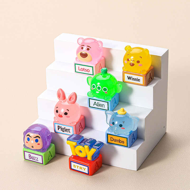 10 PCS Cartoon Resin Charms