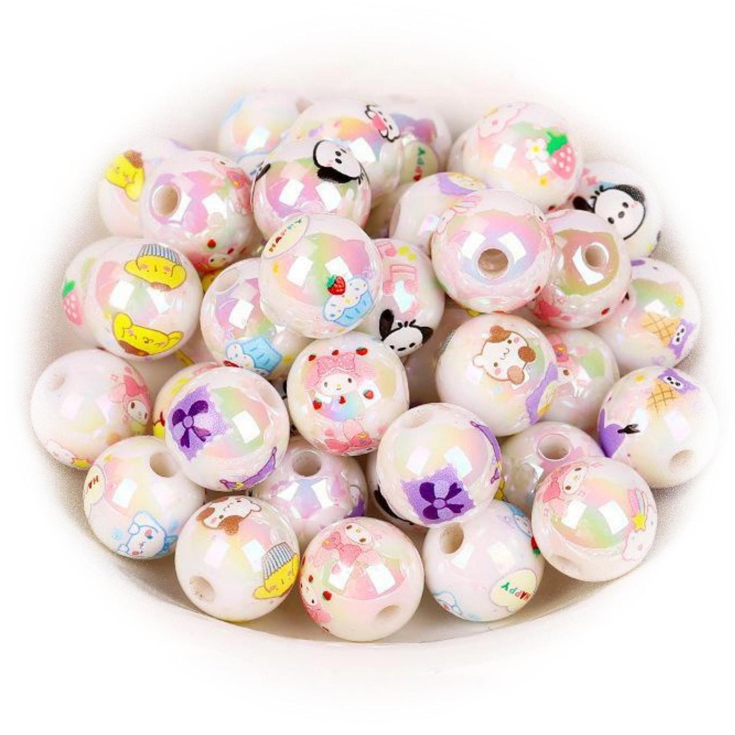 Cute Cartoon Round Beads