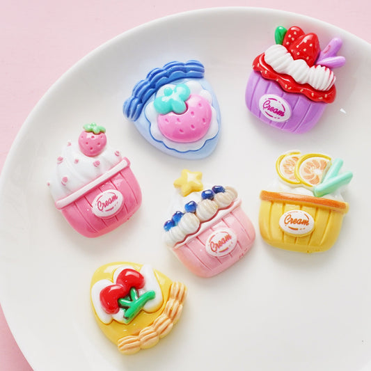 10 PCS Cartoon Resin Charms for DIY Crafts