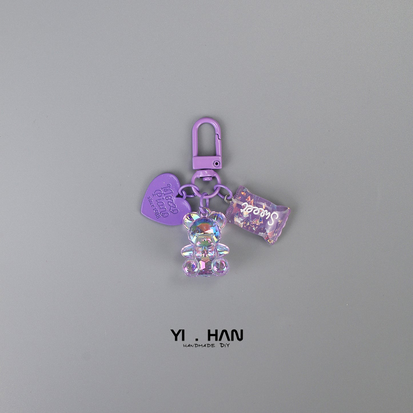 Colorful love candy keychain