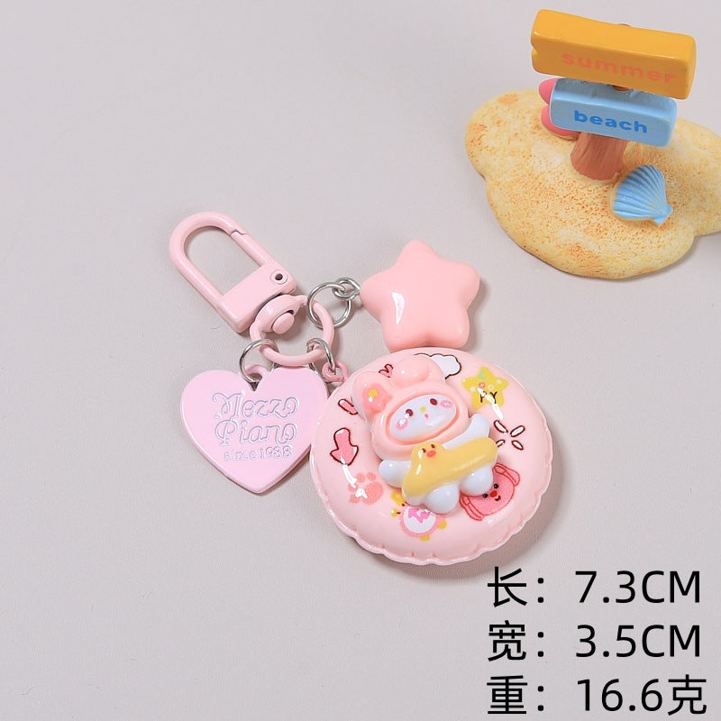 Swimming ring keychain pendant