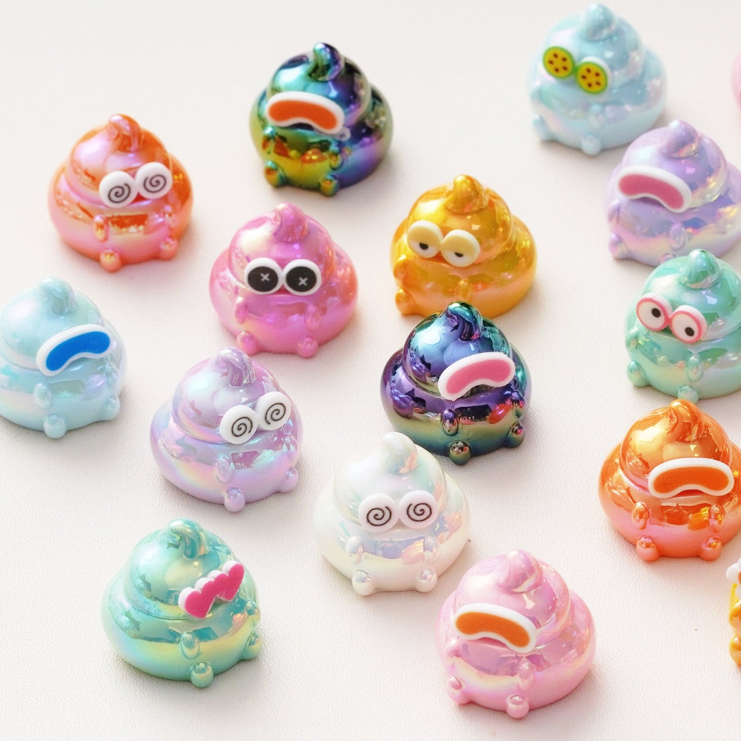 10 PCS Cartoon Resin Charms for DIY Crafts