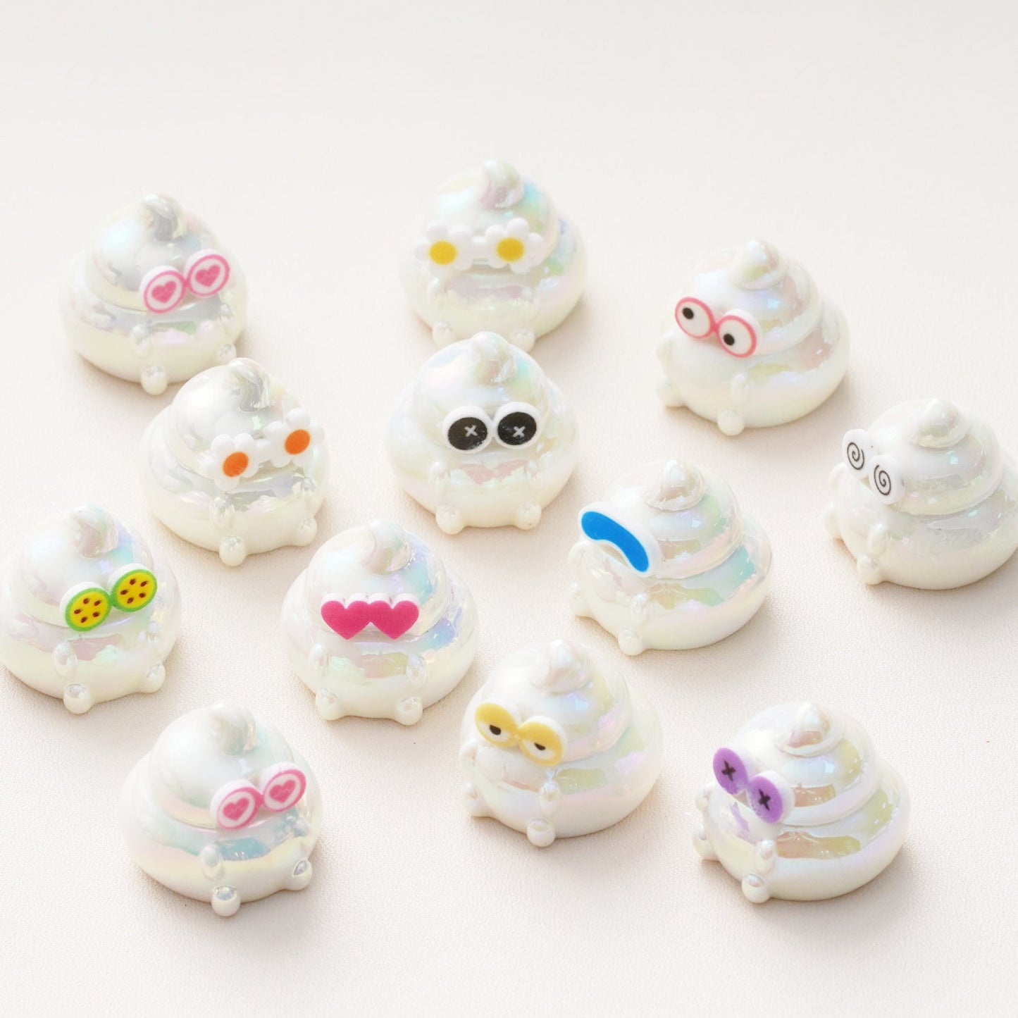 10 PCS Cartoon Resin Charms for DIY Crafts