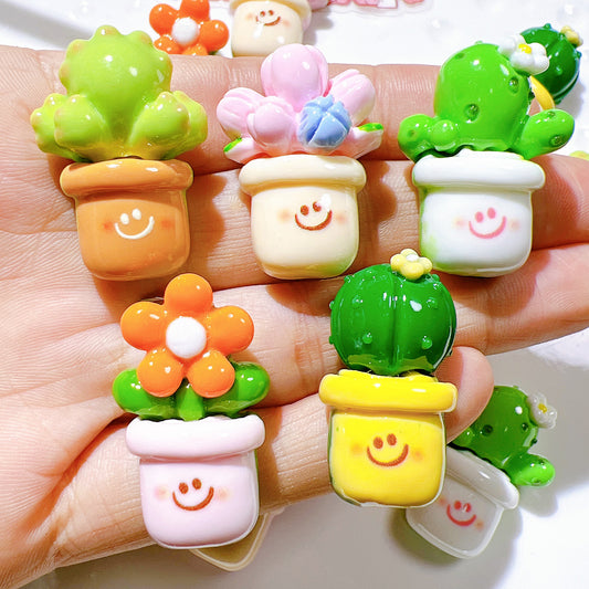 Resin accessories wholesale DIY accessories handmade materials shoe flower water cup sticker cream glue hair accessories patch cactus
