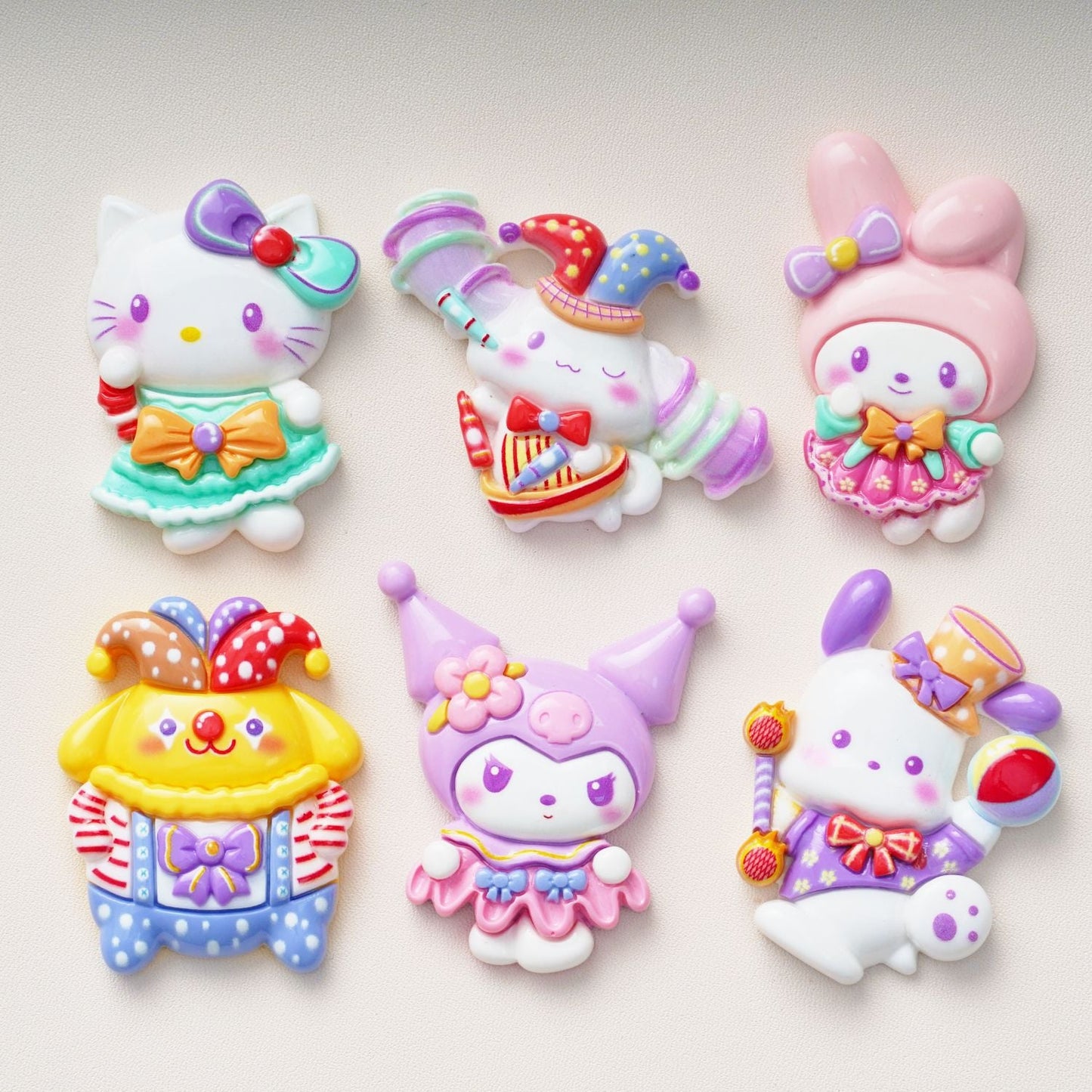 10 PCS Large Cartoon Resin Charms