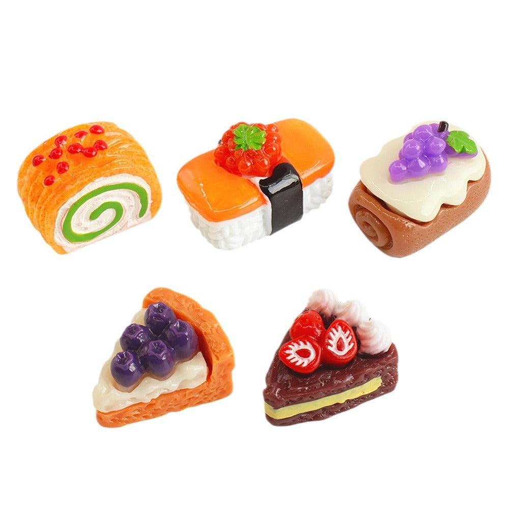 Simulation Mini Cake Micro Landscape Edible Play Ornament Doll House Kitchen Dessert Small Toy Pocket Cake Wholesale