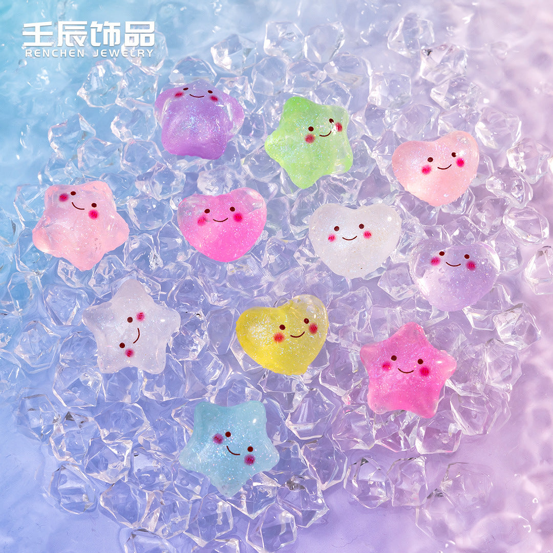 Cartoon handmade luminous sparkling stars DIY